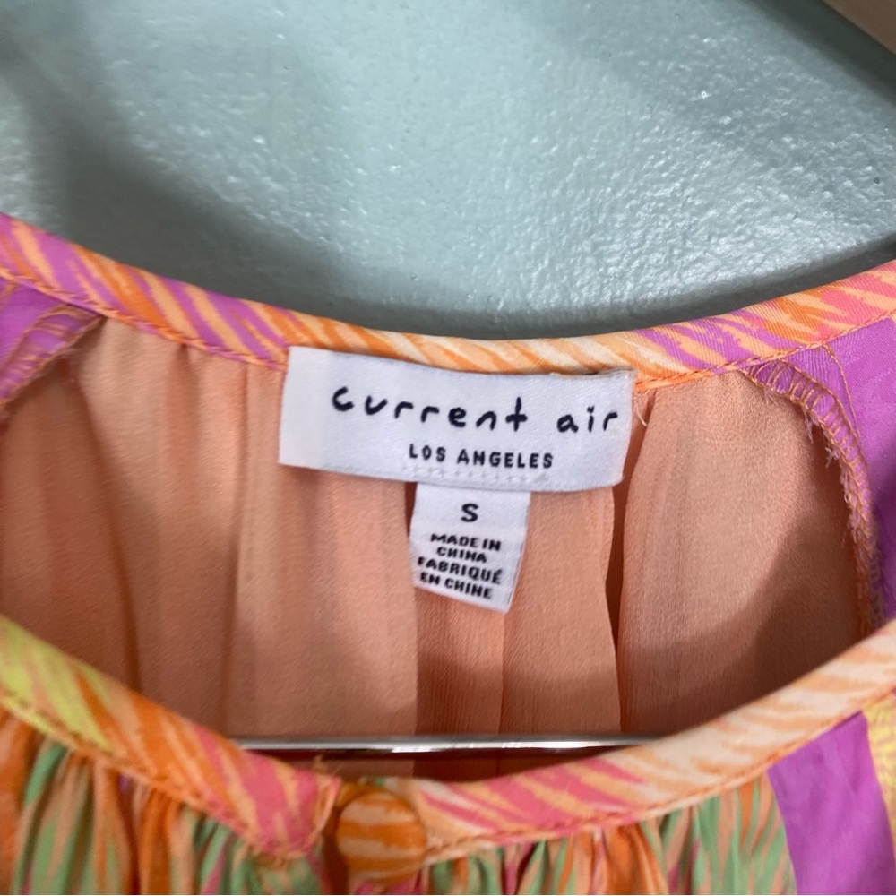 Current Air Printed Halter Neck Rainbow Pleated D… - image 5